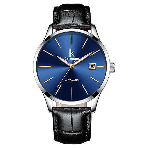 Men's Mechanical Watch Automatic self-winding Genuine Leather Water Resistant / Waterproof Analog Classic Casual - Black Black / White Black / Blue
Men's Mechanical Watch Automatic self-winding Genuine Leather Water Resistant / Waterproof Analog Classic Casual - Black Black / White Black / Blue