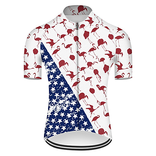 21Grams Men's Short Sleeve Cycling Jersey Nylon Polyester Blue / White Flamingo Animal American / USA Bike Jersey Top Mountain Bike MTB Road Bike Cycling Breathable Quick Dry Ultraviolet Resistant
21Grams Men's Short Sleeve Cycling Jersey Nylon Polyester Blue / White Flamingo Animal American / USA Bike Jersey Top Mountain Bike MTB Road Bike Cycling Breathable Quick Dry Ultraviolet Resistant