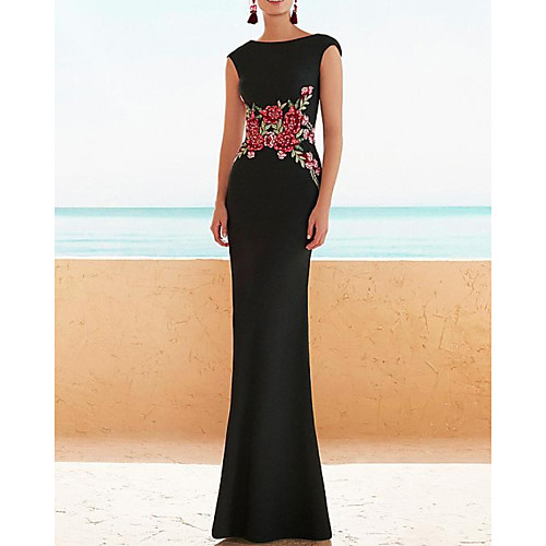 Sheath / Column Mother of the Bride Dress Elegant Jewel Neck Floor Length Satin Sleeveless with Appliques 2021
Sheath / Column Mother of the Bride Dress Elegant Jewel Neck Floor Length Satin Sleeveless with Appliques 2021