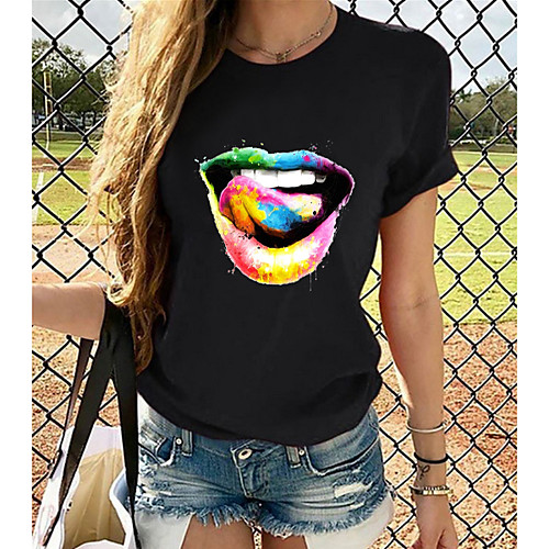 Women's Tops Graphic 3D Print T-shirt - Print Round Neck Basic Daily Spring Summer Rainbow XS S M L XL 2XL 3XL 4XL 5XL 6XL
Women's Tops Graphic 3D Print T-shirt - Print Round Neck Basic Daily Spring Summer Rainbow XS S M L XL 2XL 3XL 4XL 5XL 6XL