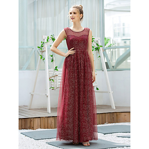 A-Line Glittering Empire Wedding Guest Formal Evening Dress Illusion Neck Sleeveless Floor Length Tulle with Sequin 2021
A-Line Glittering Empire Wedding Guest Formal Evening Dress Illusion Neck Sleeveless Floor Length Tulle with Sequin 2021