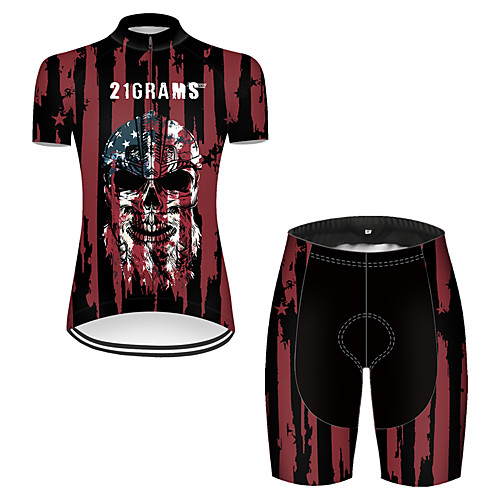 21Grams Women's Short Sleeve Cycling Jersey with Shorts Nylon Black / Red Skull Bike Breathable Sports Patterned Mountain Bike MTB Road Bike Cycling Clothing Apparel / Stretchy
21Grams Women's Short Sleeve Cycling Jersey with Shorts Nylon Black / Red Skull Bike Breathable Sports Patterned Mountain Bike MTB Road Bike Cycling Clothing Apparel / Stretchy