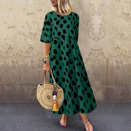 Women's A-Line Dress Maxi long Dress - Half Sleeve Leopard Summer Casual 2020 Red Yellow Green S M L XL XXL XXXL XXXXL XXXXXL
Women's A-Line Dress Maxi long Dress - Half Sleeve Leopard Summer Casual 2020 Red Yellow Green S M L XL XXL XXXL XXXXL XXXXXL