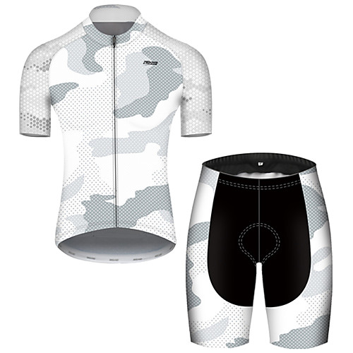 21Grams Men's Short Sleeve Cycling Jersey with Shorts Black / White Camo / Camouflage Bike Breathable Sports Patterned Mountain Bike MTB Road Bike Cycling Clothing Apparel / Stretchy
21Grams Men's Short Sleeve Cycling Jersey with Shorts Black / White Camo / Camouflage Bike Breathable Sports Patterned Mountain Bike MTB Road Bike Cycling Clothing Apparel / Stretchy