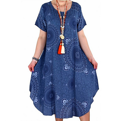 Women's Swing Dress Midi Dress - Short Sleeves Geometric Summer Work 2020 White Black Blue Red Yellow Blushing Pink Orange S M L XL XXL XXXL XXXXL XXXXXL
Women's Swing Dress Midi Dress - Short Sleeves Geometric Summer Work 2020 White Black Blue Red Yellow Blushing Pink Orange S M L XL XXL XXXL XXXXL XXXXXL