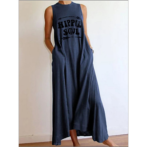 Women's Shift Dress Maxi long Dress - Sleeveless Letter Summer Casual 2020 Blue Gray M L XL
Women's Shift Dress Maxi long Dress - Sleeveless Letter Summer Casual 2020 Blue Gray M L XL
