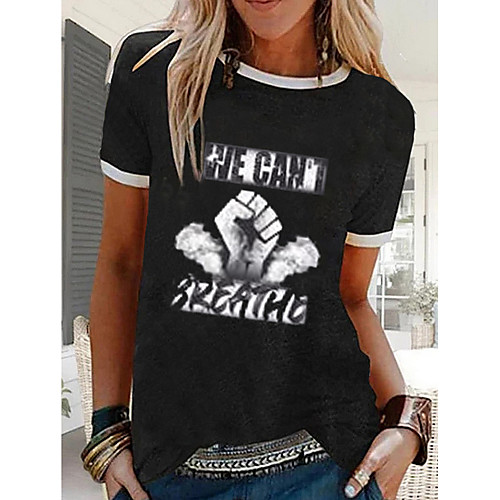 Women's T-shirt Graphic Tops - Print Round Neck Basic Daily Black M L XL 2XL 3XL
Women's T-shirt Graphic Tops - Print Round Neck Basic Daily Black M L XL 2XL 3XL