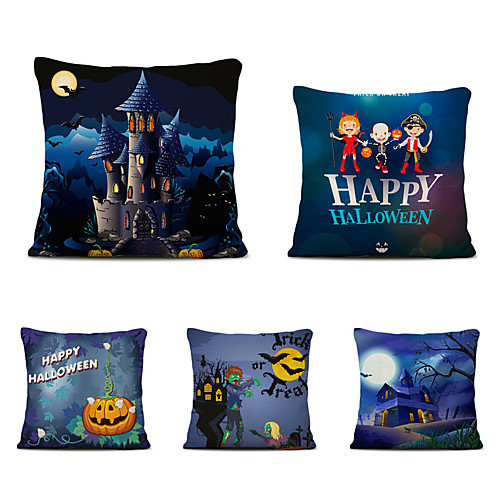 Halloween Party Halloween Decor Horror Ghost Set of 5 Linen Throw Pillow Cartoon Halloween Square Decorative Cases Sofa Cushion Covers 18x18
Halloween Party Halloween Decor Horror Ghost Set of 5 Linen Throw Pillow Cartoon Halloween Square Decorative Cases Sofa Cushion Covers 18x18