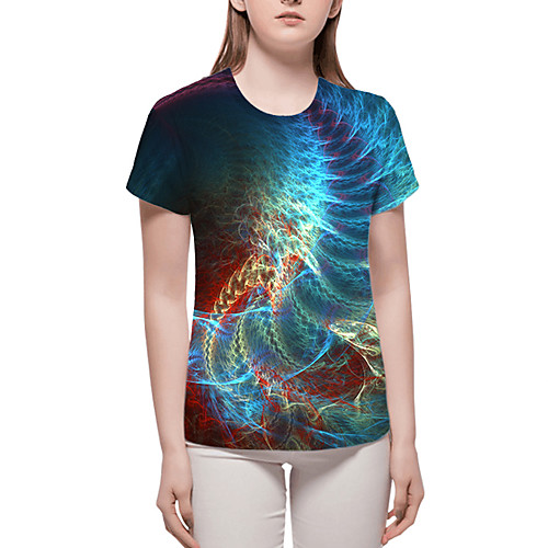 Women's Tops Graphic 3D Print T-shirt - Print Round Neck Basic Daily Spring Summer Rainbow S M L XL 2XL 3XL 4XL 5XL 6XL
Women's Tops Graphic 3D Print T-shirt - Print Round Neck Basic Daily Spring Summer Rainbow S M L XL 2XL 3XL 4XL 5XL 6XL