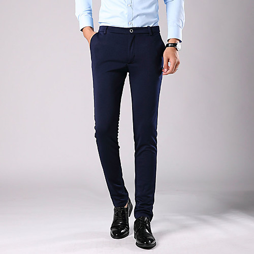 Black / Navy Blue Solid Colored Standard Fit Spandex / Polyester Suit - Notch No Buttons
Black / Navy Blue Solid Colored Standard Fit Spandex / Polyester Suit - Notch No Buttons