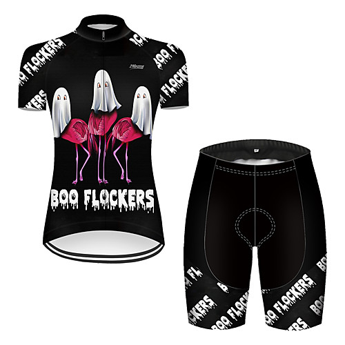 21Grams Women's Short Sleeve Cycling Jersey with Shorts Nylon Polyester Black / White Flamingo Animal Funny Bike Clothing Suit Breathable 3D Pad Quick Dry Ultraviolet Resistant Reflective Strips
21Grams Women's Short Sleeve Cycling Jersey with Shorts Nylon Polyester Black / White Flamingo Animal Funny Bike Clothing Suit Breathable 3D Pad Quick Dry Ultraviolet Resistant Reflective Strips
