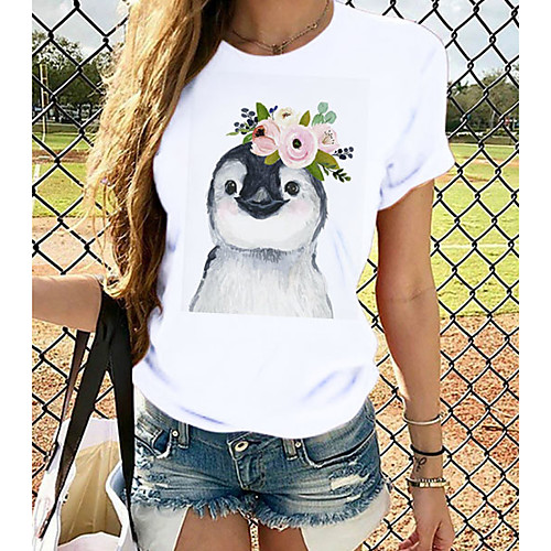 Women's Tops Graphic T-shirt - Print Round Neck Basic Daily Spring Summer White XS S M L XL 2XL 3XL 4XL
Women's Tops Graphic T-shirt - Print Round Neck Basic Daily Spring Summer White XS S M L XL 2XL 3XL 4XL