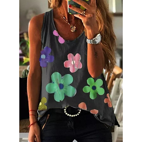Women's Tank Top Floral Tops Round Neck Daily Summer Black Blue Yellow S M L XL 2XL 3XL 4XL 5XL
Women's Tank Top Floral Tops Round Neck Daily Summer Black Blue Yellow S M L XL 2XL 3XL 4XL 5XL