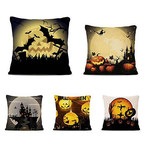 Halloween Party Halloween Decor Horror Ghost Set of 5 Halloween Party Linen Square Decorative Throw Pillow Cases Sofa Cushion Covers 18x18
Halloween Party Halloween Decor Horror Ghost Set of 5 Halloween Party Linen Square Decorative Throw Pillow Cases Sofa Cushion Covers 18x18