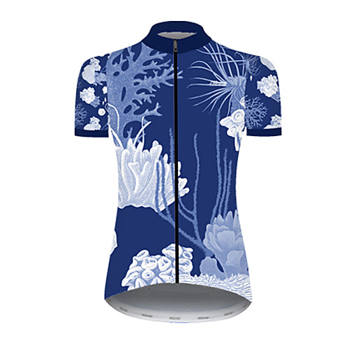 21Grams Women's Short Sleeve Cycling Jersey Nylon Blue / White Floral Botanical Bike Jersey Top Mountain Bike MTB Road Bike Cycling Quick Dry Breathable Sports Clothing Apparel / Micro-elastic
21Grams Women's Short Sleeve Cycling Jersey Nylon Blue / White Floral Botanical Bike Jersey Top Mountain Bike MTB Road Bike Cycling Quick Dry Breathable Sports Clothing Apparel / Micro-elastic