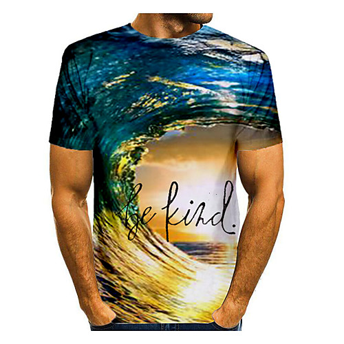 Men's T shirt Graphic Scenery Optical Illusion Print Short Sleeve Daily Tops Basic Blue
Men's T shirt Graphic Scenery Optical Illusion Print Short Sleeve Daily Tops Basic Blue