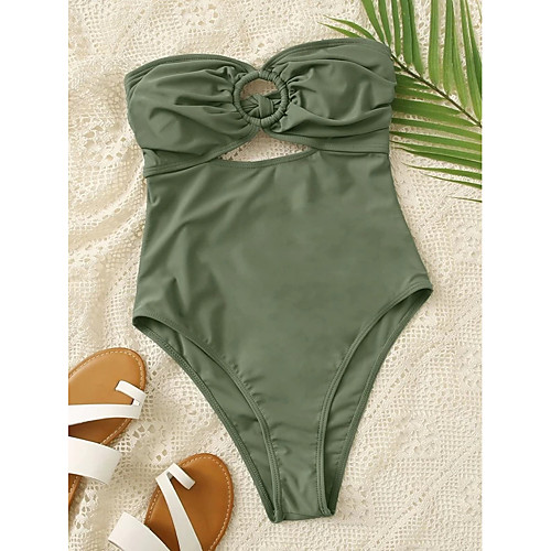 Women's One Piece Bikini Swimsuit Green Swimwear Underwire Strapless Bathing Suits
Women's One Piece Bikini Swimsuit Green Swimwear Underwire Strapless Bathing Suits