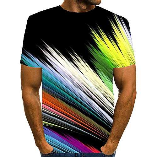 Men's Geometric Graphic Print T-shirt Street chic Exaggerated Daily Going out Rainbow
Men's Geometric Graphic Print T-shirt Street chic Exaggerated Daily Going out Rainbow
