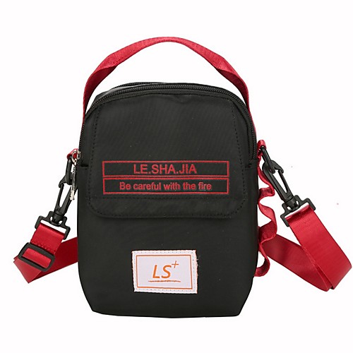 Women's Zipper Nylon Crossbody Bag Solid Color Black / Yellow 
Women's Zipper Nylon Crossbody Bag Solid Color Black / Yellow
