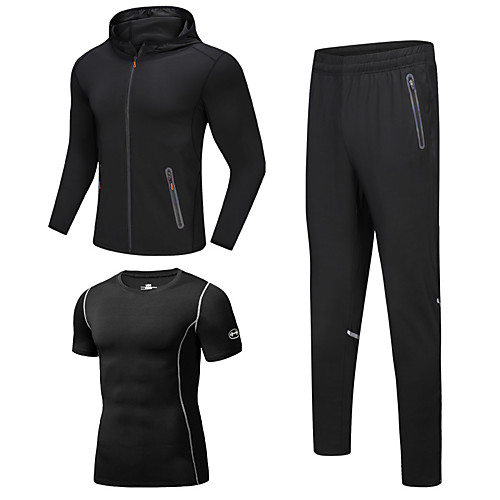 Men's Pocket Drawstring Tracksuit Activewear Set Workout Outfits 3pcs Running Active Training Jogging Reflective Breathable Quick Dry Sportswear Athletic Clothing Set Long Sleeve Activewear Stretchy
Men's Pocket Drawstring Tracksuit Activewear Set Workout Outfits 3pcs Running Active Training Jogging Reflective Breathable Quick Dry Sportswear Athletic Clothing Set Long Sleeve Activewear Stretchy