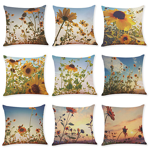 9 pcs Linen Pillow Cover, Sunflower Casual Modern Square Traditional Classic
9 pcs Linen Pillow Cover, Sunflower Casual Modern Square Traditional Classic