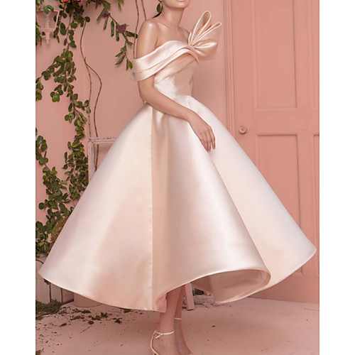 A-Line Elegant Minimalist Engagement Prom Dress Off Shoulder Short Sleeve Ankle Length Satin with Sleek 2020
A-Line Elegant Minimalist Engagement Prom Dress Off Shoulder Short Sleeve Ankle Length Satin with Sleek 2020