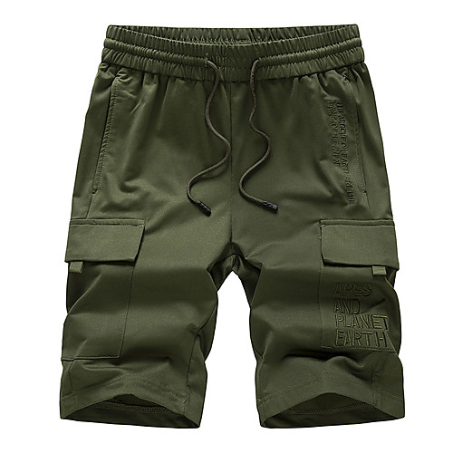 Men's Basic Daily Holiday Shorts Tactical Cargo Pants - Solid Colored Letter Embroidered Drawstring Breathable Black Blue Army Green US32 / UK32 / EU40 / US34 / UK34 / EU42 / US36 / UK36 / EU44
Men's Basic Daily Holiday Shorts Tactical Cargo Pants - Solid Colored Letter Embroidered Drawstring Breathable Black Blue Army Green US32 / UK32 / EU40 / US34 / UK34 / EU42 / US36 / UK36 / EU44