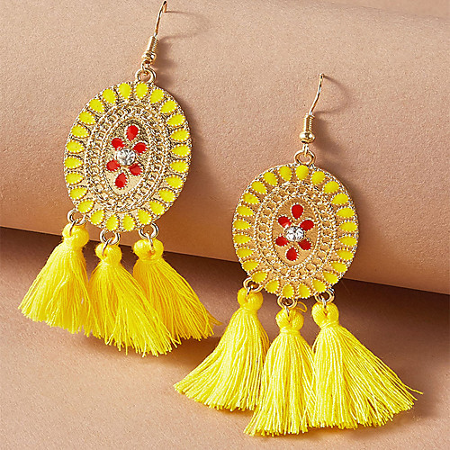 Women's Drop Earrings Earrings Tassel Fringe Fashion Classic Elegant Trendy Fashion Cute Earrings Jewelry Yellow For Party Evening Gift Vacation Beach Festival 1 Pair 
Women's Drop Earrings Earrings Tassel Fringe Fashion Classic Elegant Trendy Fashion Cute Earrings Jewelry Yellow For Party Evening Gift Vacation Beach Festival 1 Pair