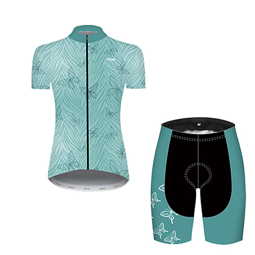 21Grams Women's Short Sleeve Cycling Jersey with Shorts Green Butterfly Bike Breathable Sports Butterfly Mountain Bike MTB Road Bike Cycling Clothing Apparel / Stretchy
21Grams Women's Short Sleeve Cycling Jersey with Shorts Green Butterfly Bike Breathable Sports Butterfly Mountain Bike MTB Road Bike Cycling Clothing Apparel / Stretchy