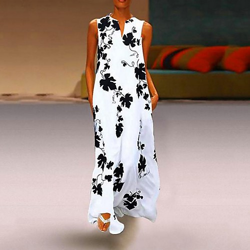 Women's A-Line Dress Maxi long Dress - Sleeveless Floral Summer Casual 2020 White Black Red S M L XL XXL XXXL XXXXL XXXXXL
Women's A-Line Dress Maxi long Dress - Sleeveless Floral Summer Casual 2020 White Black Red S M L XL XXL XXXL XXXXL XXXXXL