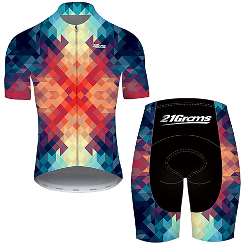 21Grams Men's Short Sleeve Cycling Jersey with Shorts Nylon Polyester Black / Red Plaid / Checkered 3D Gradient Bike Clothing Suit Breathable 3D Pad Quick Dry Ultraviolet Resistant Reflective Strips
21Grams Men's Short Sleeve Cycling Jersey with Shorts Nylon Polyester Black / Red Plaid / Checkered 3D Gradient Bike Clothing Suit Breathable 3D Pad Quick Dry Ultraviolet Resistant Reflective Strips