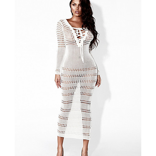 Women's Sheath Dress Midi Dress - Long Sleeve Solid Color Summer Casual Sexy 2020 White S M L XL
Women's Sheath Dress Midi Dress - Long Sleeve Solid Color Summer Casual Sexy 2020 White S M L XL