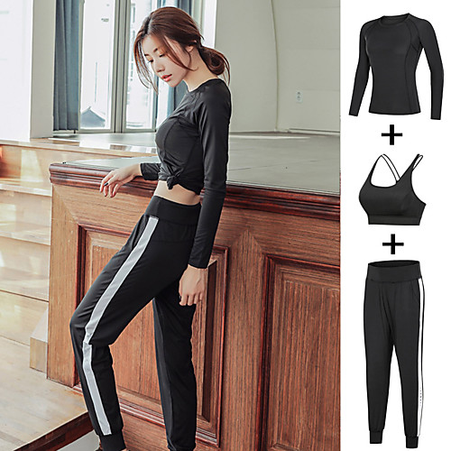 Women's 3pcs Tracksuit Winter Patchwork Fashion Black / Red Black / White Yoga Fitness Running High Waist Sports Bra Pants / Trousers Top Long Sleeve Sport Activewear Breathable Reflective Logo Quick
Women's 3pcs Tracksuit Winter Patchwork Fashion Black / Red Black / White Yoga Fitness Running High Waist Sports Bra Pants / Trousers Top Long Sleeve Sport Activewear Breathable Reflective Logo Quick