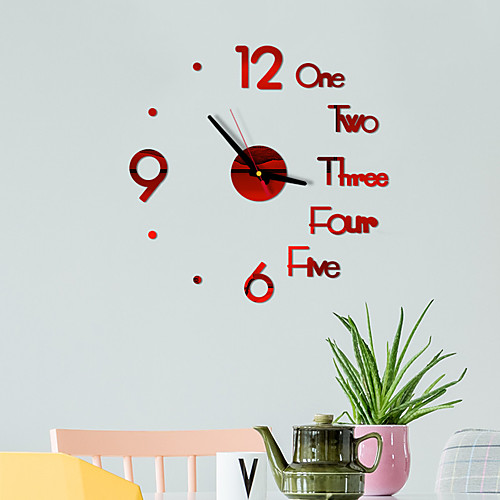 

DIY Digital Wall Clock 3D Mirror Surface Sticker Silent Clock Home Office Decor Wall Clock For Bedroom Office Batteries Not Included 40cm40cm