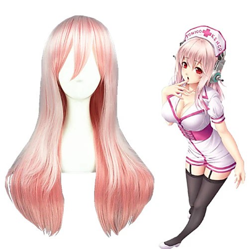 Cosplay Wig Super Sonico Straight Cosplay Halloween With Bangs Wig Long Pink Synthetic Hair 23 inch Women's Anime Cosplay Party Mixed Color
Cosplay Wig Super Sonico Straight Cosplay Halloween With Bangs Wig Long Pink Synthetic Hair 23 inch Women's Anime Cosplay Party Mixed Color
