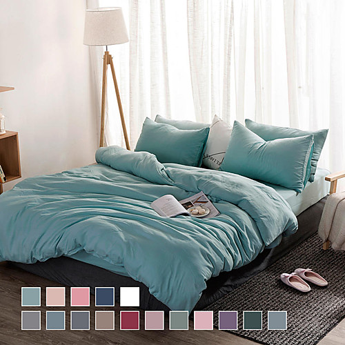 Washed cotton four-piece bed sheet style bed sheet set simple air bed linen single double
Washed cotton four-piece bed sheet style bed sheet set simple air bed linen single double