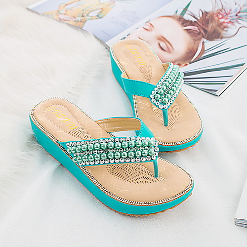 Women's Slippers & Flip-Flops Summer Wedge Heel Open Toe Daily PU Almond / White / Black
Women's Slippers & Flip-Flops Summer Wedge Heel Open Toe Daily PU Almond / White / Black