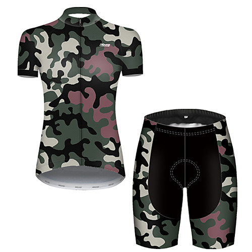 21Grams Women's Short Sleeve Cycling Jersey with Shorts Nylon Polyester Camouflage Patchwork Camo / Camouflage Bike Clothing Suit Breathable 3D Pad Quick Dry Ultraviolet Resistant Reflective Strips
21Grams Women's Short Sleeve Cycling Jersey with Shorts Nylon Polyester Camouflage Patchwork Camo / Camouflage Bike Clothing Suit Breathable 3D Pad Quick Dry Ultraviolet Resistant Reflective Strips