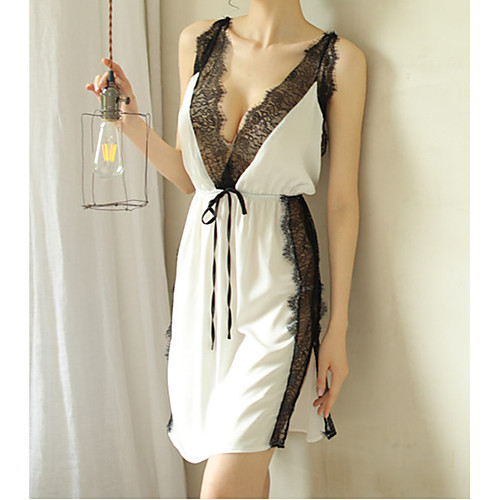 Women's Lace Backless Cut Out Suits Nightwear Jacquard Solid Colored White / Black / Red One-Size
Women's Lace Backless Cut Out Suits Nightwear Jacquard Solid Colored White / Black / Red One-Size