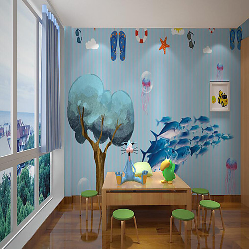 Custom Self Adhesive Mural Wallpaper Fish Children Cartoon Style Suitable For Bedroom Home Decor Wall Cloth Room Wallcovering
Custom Self Adhesive Mural Wallpaper Fish Children Cartoon Style Suitable For Bedroom Home Decor Wall Cloth Room Wallcovering