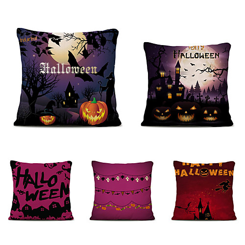 Halloween Party Halloween Decor Horror Ghost Set of 5 Halloween Night Linen Square Decorative Throw Pillow Cases Sofa Cushion Covers
Halloween Party Halloween Decor Horror Ghost Set of 5 Halloween Night Linen Square Decorative Throw Pillow Cases Sofa Cushion Covers