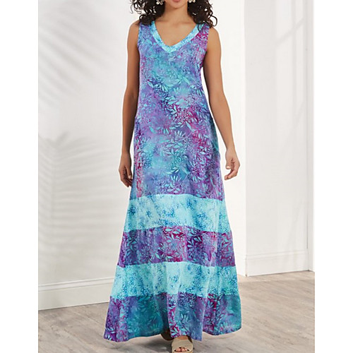 Women's A-Line Dress Maxi long Dress - Sleeveless Tie Dye Summer Casual Chinoiserie 2020 Light Blue XS S M L XL
Women's A-Line Dress Maxi long Dress - Sleeveless Tie Dye Summer Casual Chinoiserie 2020 Light Blue XS S M L XL
