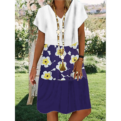 Women's Shift Dress Knee Length Dress - Short Sleeves Floral Geometric Print Summer Casual Daily 2020 Blue M L XL XXL XXXL
Women's Shift Dress Knee Length Dress - Short Sleeves Floral Geometric Print Summer Casual Daily 2020 Blue M L XL XXL XXXL