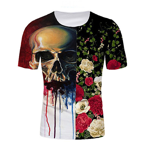 Men's T shirt Floral Graphic Skull Short Sleeve Daily Tops Basic Elegant Rainbow
Men's T shirt Floral Graphic Skull Short Sleeve Daily Tops Basic Elegant Rainbow