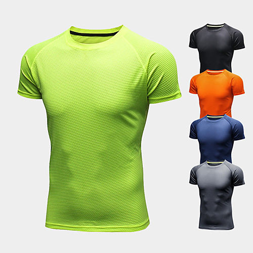 Men's Ice Silk Running T-Shirt Workout Shirt Running Base Layer Round Neck Running Walking Fitness Breathable Quick Dry Moisture Wicking Sportswear Tee / T-shirt Short Sleeve Activewear Stretchy
Men's Ice Silk Running T-Shirt Workout Shirt Running Base Layer Round Neck Running Walking Fitness Breathable Quick Dry Moisture Wicking Sportswear Tee / T-shirt Short Sleeve Activewear Stretchy