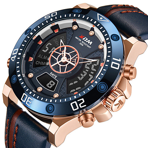 Men's Sport Watch Quartz Modern Style Sporty Genuine Leather Water Resistant / Waterproof Calendar / date / day Alarm Clock Analog Cool Big Face - Black / Silver Black / Yellow Blue
Men's Sport Watch Quartz Modern Style Sporty Genuine Leather Water Resistant / Waterproof Calendar / date / day Alarm Clock Analog Cool Big Face - Black / Silver Black / Yellow Blue