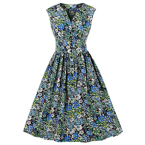 Women's A Line Dress Knee Length Dress Black Red Light Blue Sleeveless Floral Summer V Neck Work Hot Vintage 2021 S M L XL XXL 3XL 4XL
Women's A Line Dress Knee Length Dress Black Red Light Blue Sleeveless Floral Summer V Neck Work Hot Vintage 2021 S M L XL XXL 3XL 4XL