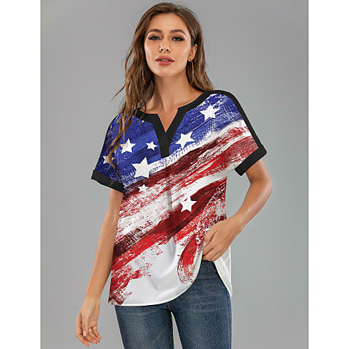 Women's Rainbow National Flag American flag Print Blouse Daily V Neck Rainbow
Women's Rainbow National Flag American flag Print Blouse Daily V Neck Rainbow
