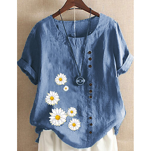 Women's T-shirt Graphic Tops Round Neck Daily Summer Blue Purple Light Blue S M L XL 2XL 3XL 4XL 5XL
Women's T-shirt Graphic Tops Round Neck Daily Summer Blue Purple Light Blue S M L XL 2XL 3XL 4XL 5XL