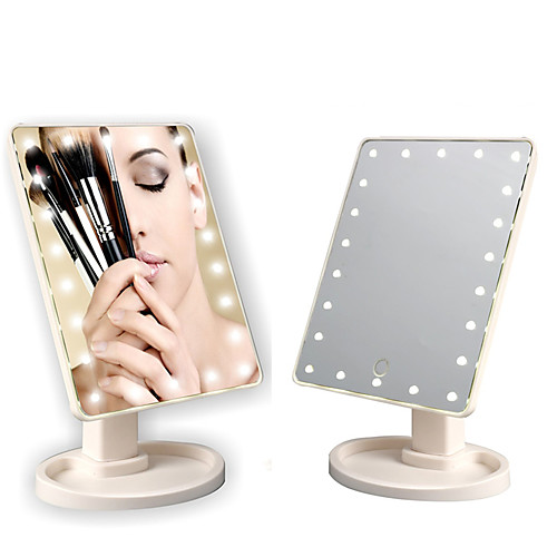 22 Led Lights Touch Screen Makeup Mirror Bright Adjustable Usb Use 360 Convenient Rotating Mirror
22 Led Lights Touch Screen Makeup Mirror Bright Adjustable Usb Use 360 Convenient Rotating Mirror